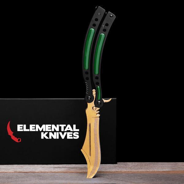 Lore Folding Butterfly Knife-Real Video Game Knife Skins-Elemental Knives