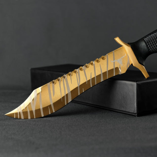 Tiger Tooth Bowie Knife-Real Video Game Knife Skins-Elemental Knives
