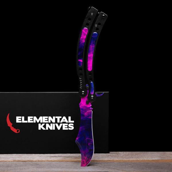 Doppler Phase 2 Folding Butterfly Knife-Real Video Game Knife Skins-Elemental Knives