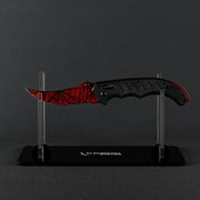 Crimson Web Flip Knife-Real Video Game Knife Skins-Elemental Knives