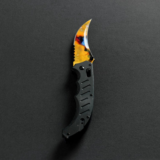 Case Hardened Flip Knife-Real Video Game Knife Skins-Elemental Knives