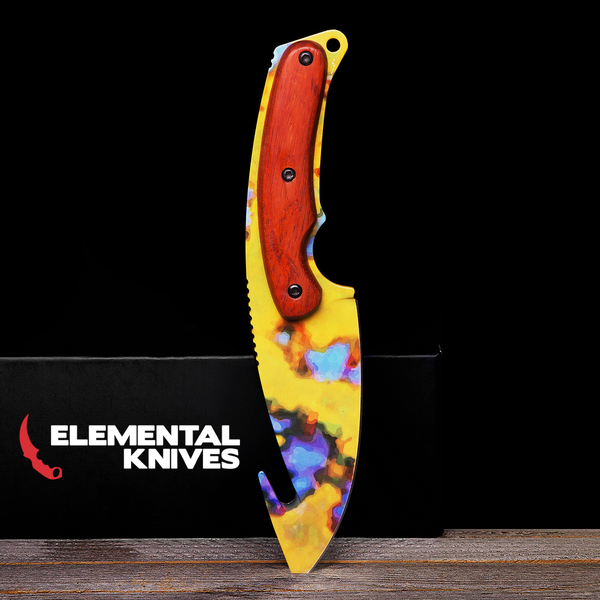 Case Hardened Gut Knife-Real Video Game Knife Skins-Elemental Knives