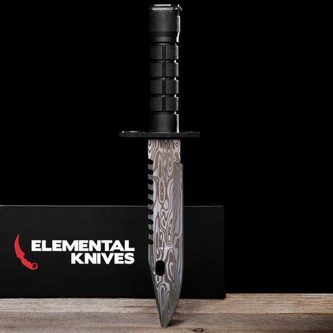 Damascus Steel M9 Bayonet-Real Video Game Knife Skins-Elemental Knives
